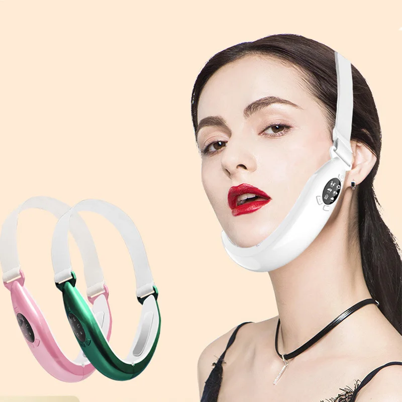 Микро-токовый V-образный лифтинг лица Электрический подтяжка уменьшение двойной