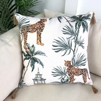 cushion cover 4545cm tropical style linen cotton pillow covers decorative pillowcase for sofa throw pillow living room decor