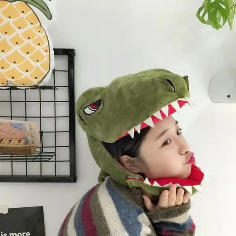 

35cm Japanese Cartoon Plush Shooting Prop Hat Girl Cute Selling Cute Funny Shark Dinosaur Hood Hat