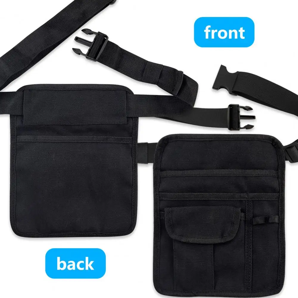 

Black Waiter/waitress Desk Apron Capacity Fanny Pack Waist Bag Adjustable Strap Easy to Clean Fastener Tape for Restaurants
