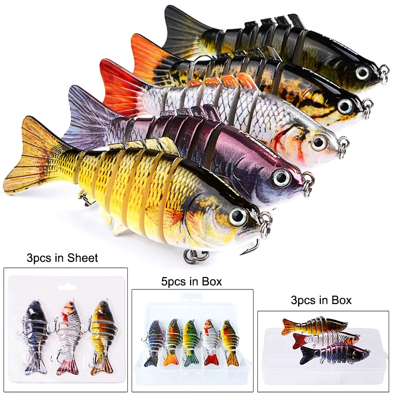 

10cm lure bait plastic hard bait 15.5g multi-section fish 7 sections lure bionic bait HS001 lures fishing carp fishing carp bait