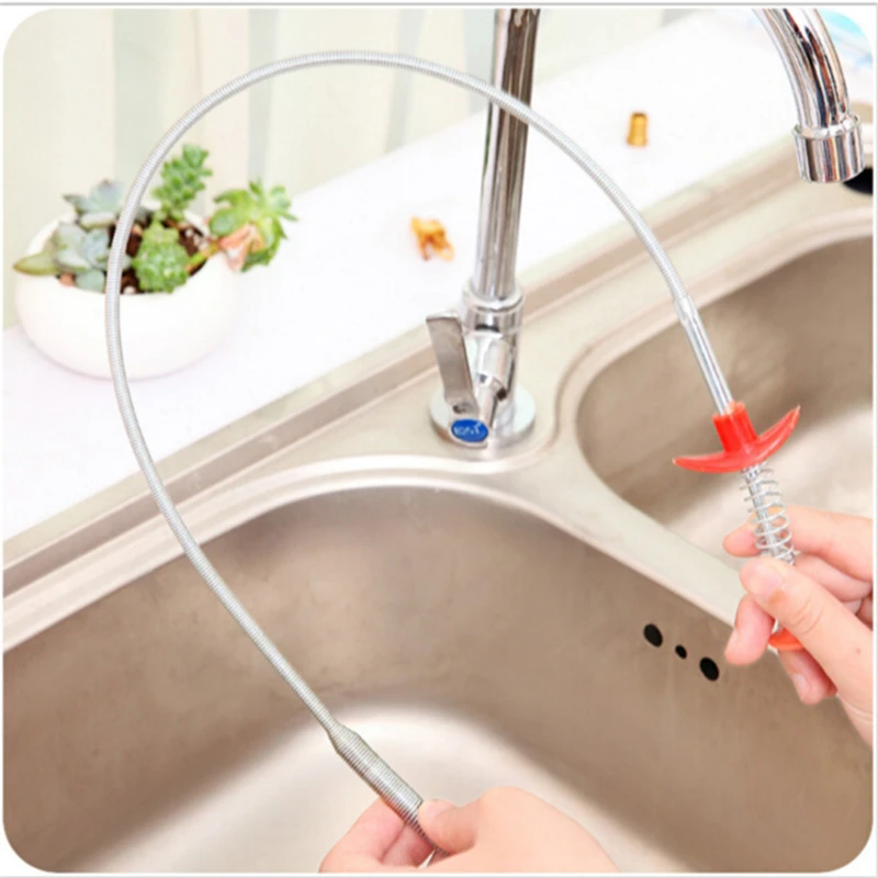 

90cm Kitchen Cleaning Brushes Flexible Long Sink Claw Pick Up Bathroom Cleaning Tools Bend Curve Grabber Tool With Spring Grip