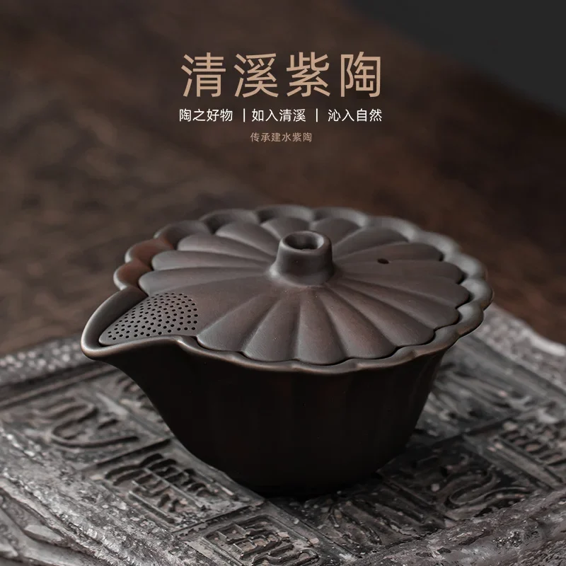 

Petals Pot Japanese Retro Porcelain Gaiwan Kung Fu Tea Set Teapot Pu'er Tea Tea Making Device Tea Kettle Tea Pot Teapot Gaiwan