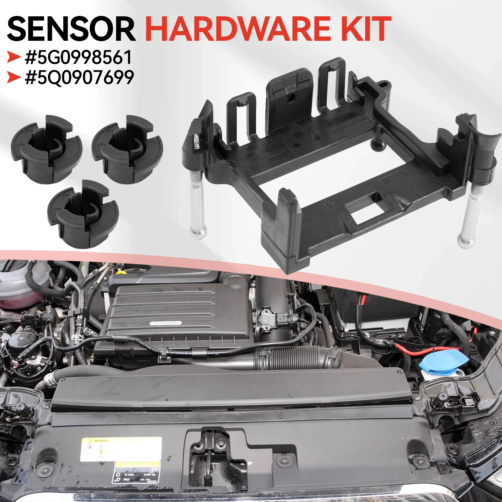 Фото Для VW Golf 7 Polo Audi A3 Seat Leon Ремкомплект переднего радарного датчика 5G0998561 Модуль круиз-контроля ACC Адаптивный монтажный кронштейн №2