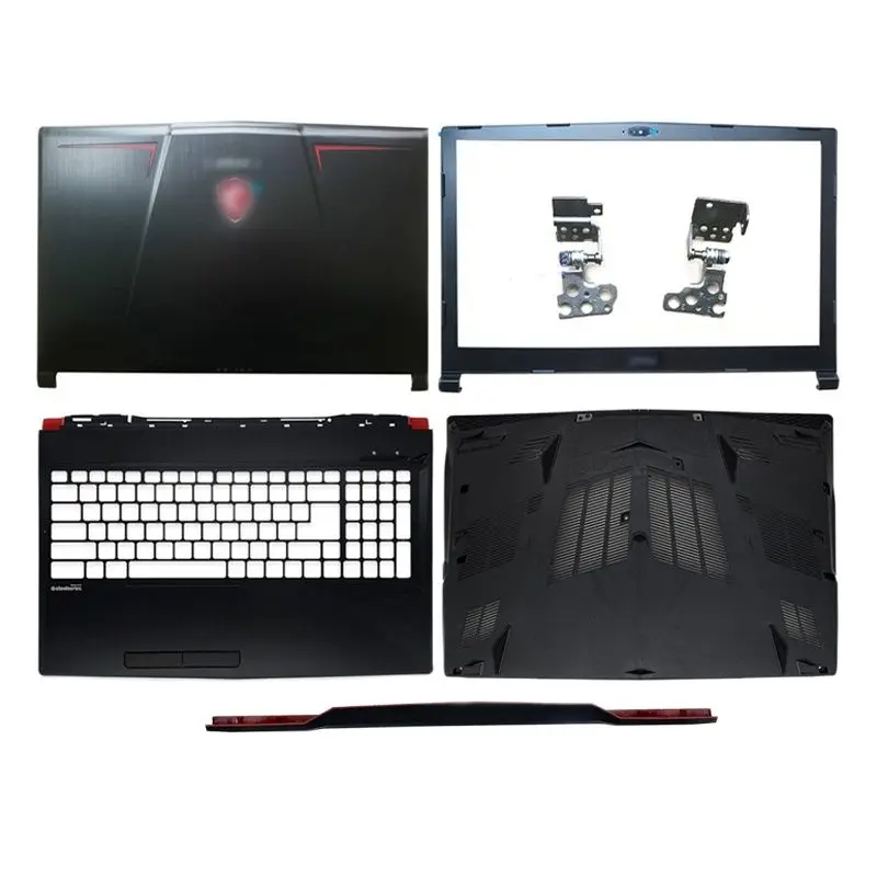 

NEW Case For MSI GP63 GP63VR Laptop LCD Back Cover/Front Bezel/Hinges/Palmrest/Bottom Case Upper Top Case 3077C1A213HG017 Black