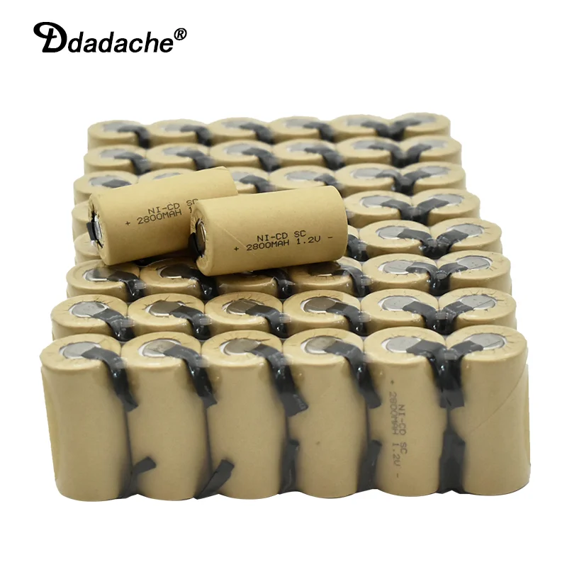 

New SC 2800mah 1.2v battery NI-CD rechargeable batteries for makita bosch B&D Hitachi metabo dewalt for electric screwdriver