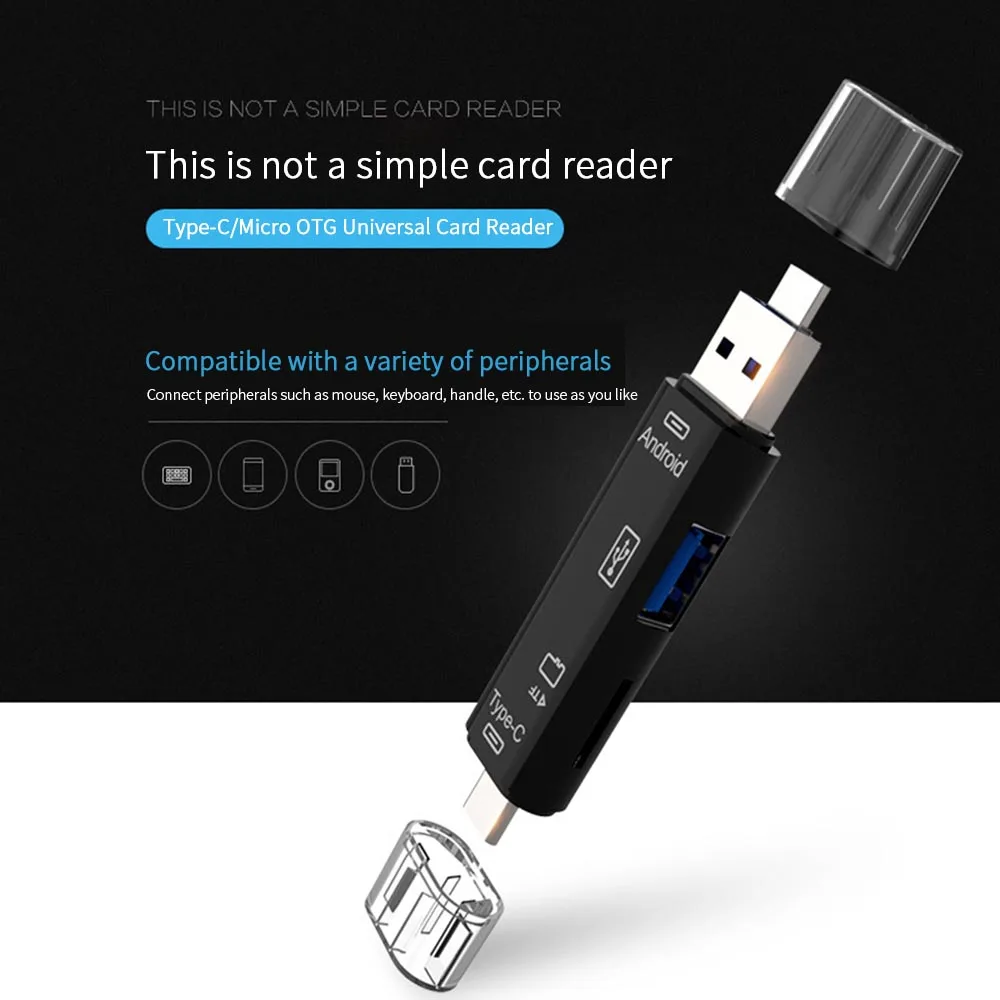 

Type-c Card Reader TF Micro USB To OTG Mobile Phone Multi-Function Card Reader