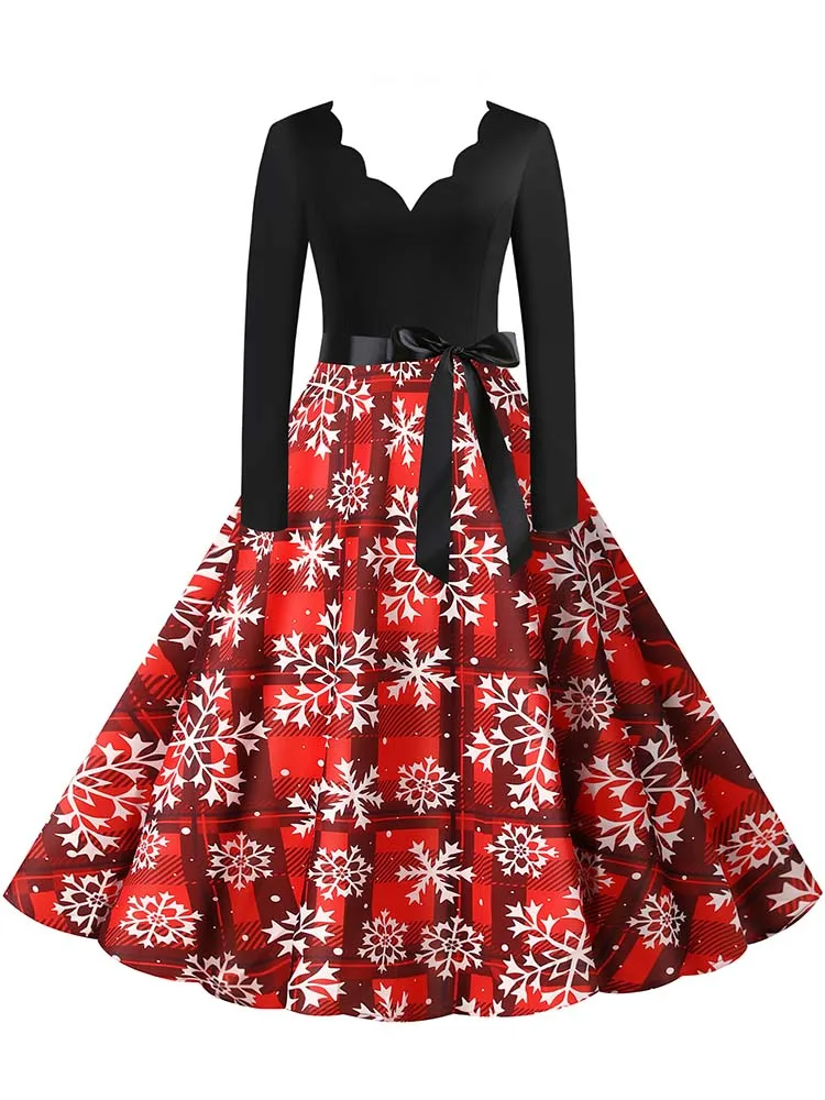 Винтажное рождественское платье