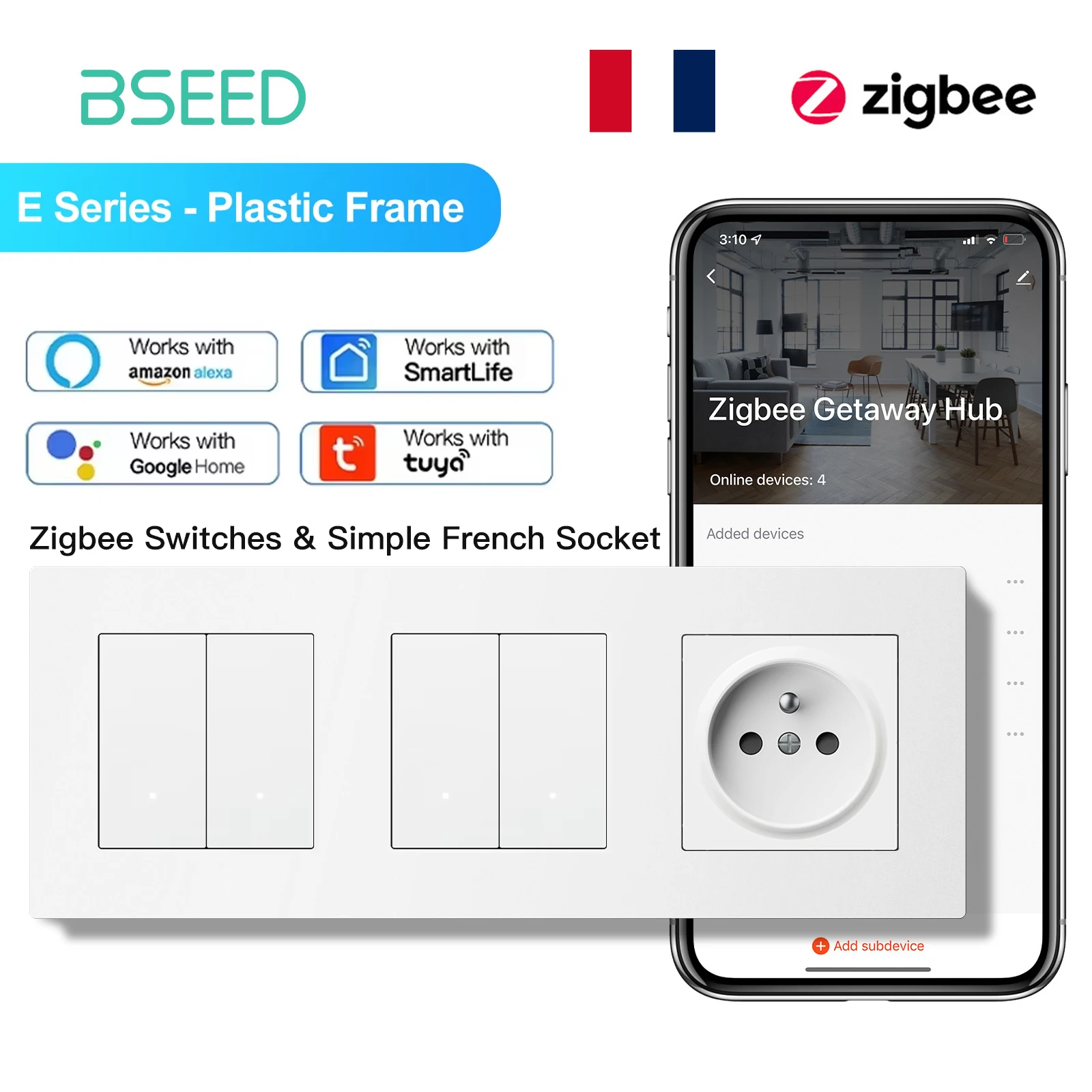 

BSEED Zigbee настенный выключатель E-Series