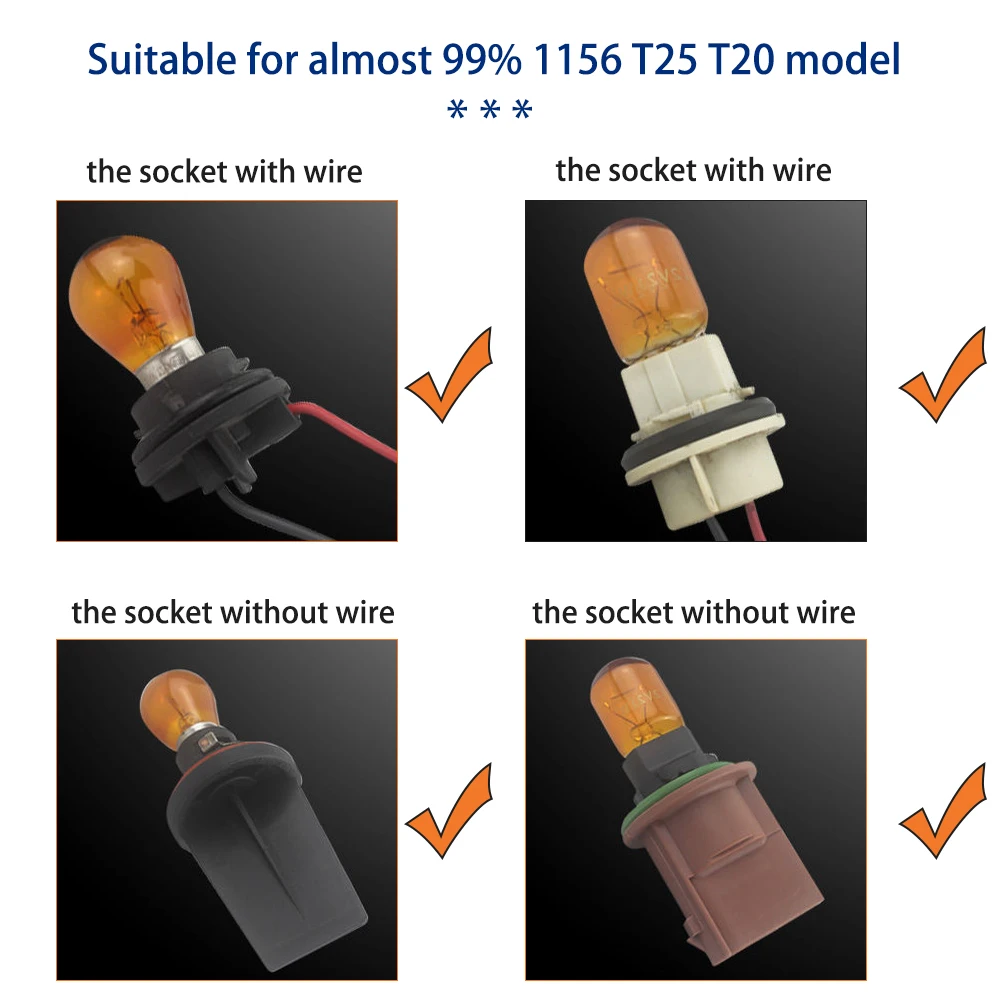 2X Canbus 1156 Car LED Bulbs BA15S P21W BAU15S PY21W T20 7440 W21W Dual Color 3030 Auto DRL Turn Signal Lamp |
