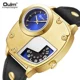 Oulm Top Brand Luxury Watch For Men Fashion Military Two Time Zone Wristwatch Male Quartz Clock Mens Sport Watches Reloj Hombre Other Image