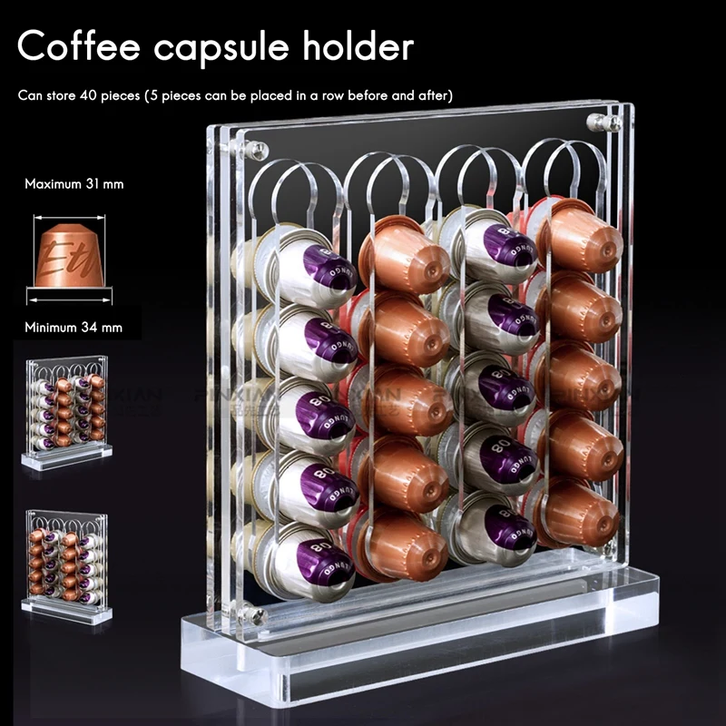 Акриловый держатель для кофейных капсул Nespresso Originalline ящик хранения и органайзер