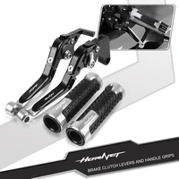 adjustable motorcycle brake clutch levers handlebar handle grips for honda hornet cb599 1998 2006 cb 599 2005 2004 1999 2000