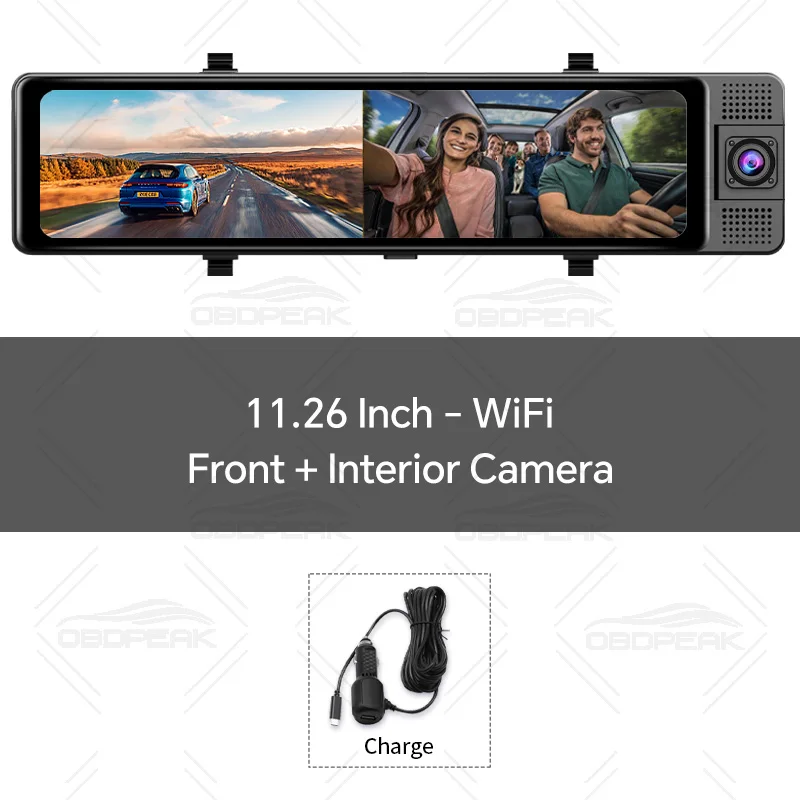 

H330 Видеорегистратор 3-канальное зеркало заднего вида спереди внутри сзади 4K + 1080P + 1080P Wi-Fi GPS Двойной объектив Автомобильный видеорегистратор Камера инфракрасного ночного видения