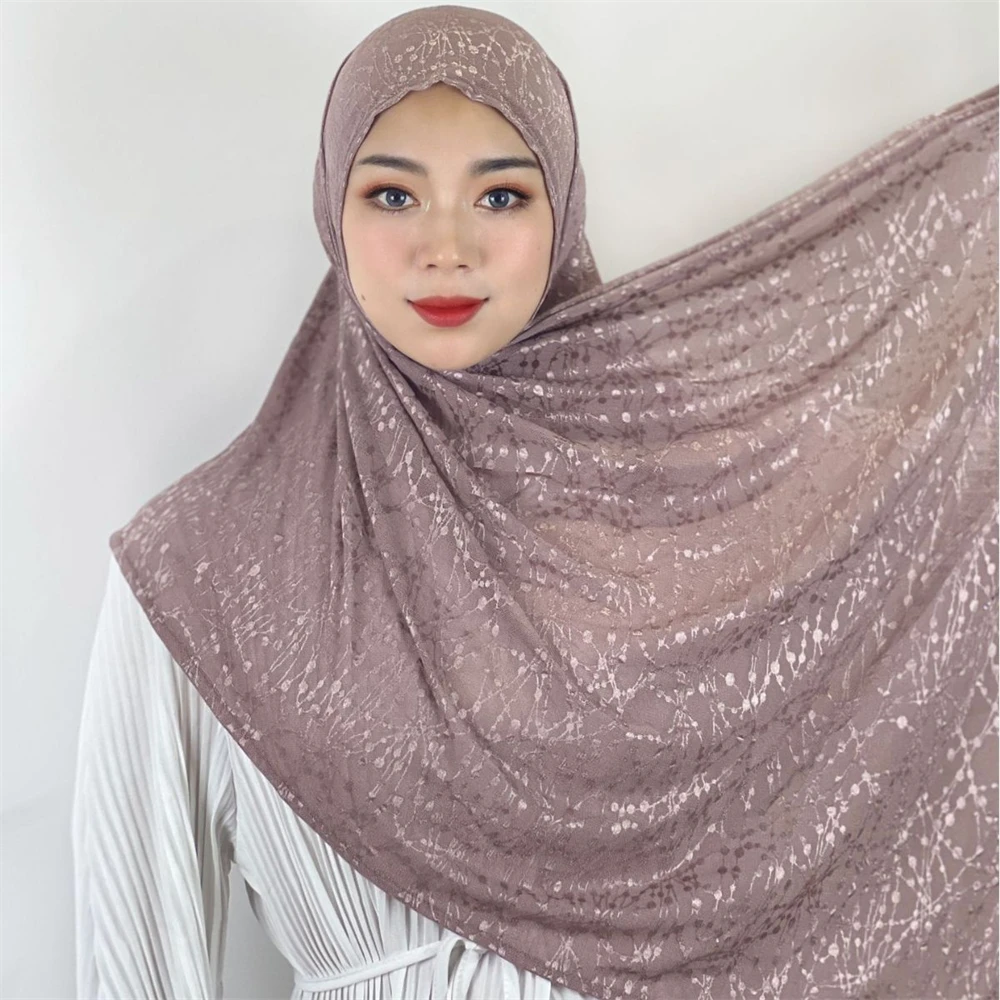 Шарф мгновенного действия с блестящими бриллиантами Джерси хиджаб