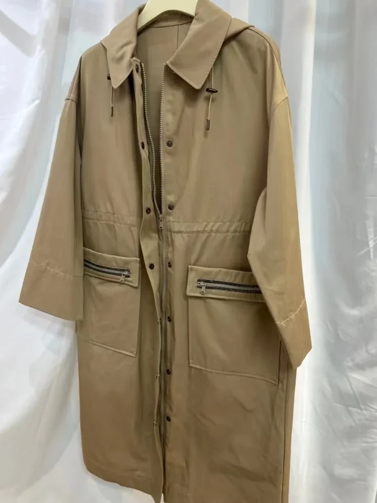 Тренчкот женский в стиле древних путей элегантный зимний 2024