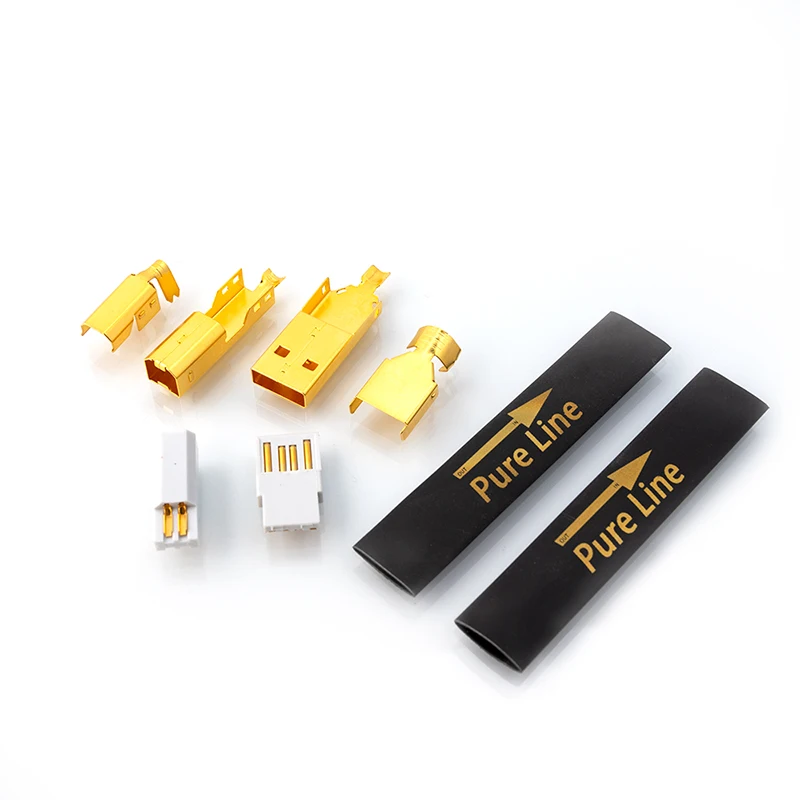Фото Интерфейсный USB-терминал с медным позолоченным штекером 5u, тип А, В №2