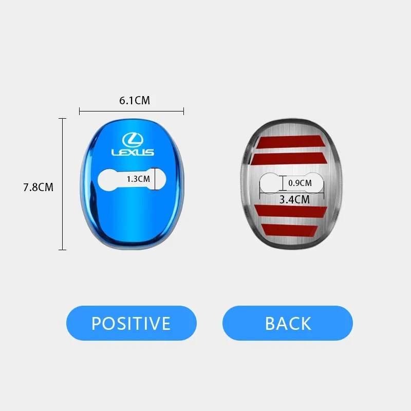4 шт. металлический автомобильный Стайлинг дверной замок защитный чехол для Lexus F