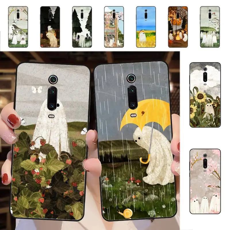 

Cute Ghost Phone Case for Redmi 5 6 7 8 9 A 5plus K20 4X S2 GO 6 K30 pro