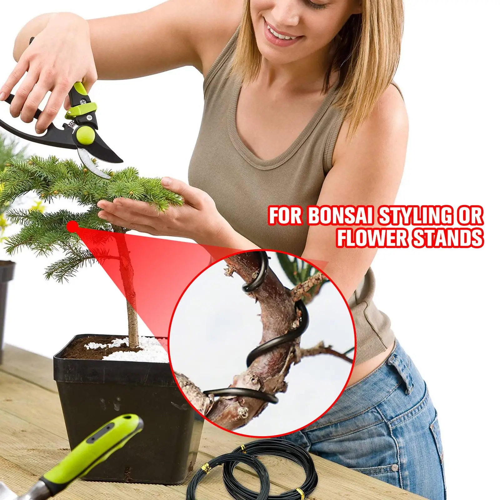 

1 Rolls Bonsai Wires Anodized Aluminum Bonsai Training Wire in 5 Sizes - 1.0 mm, 1.5 mm, 2.0 mm, 2.5 mm, 3.0 mm Black 5 Meters