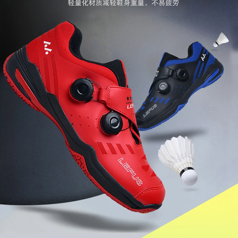 

Men Professional Badminton Table Tennis Shoes Non-slip Badminton Training Shoes Unisex Quick Lacing Volleyball Tennis Shoes Men