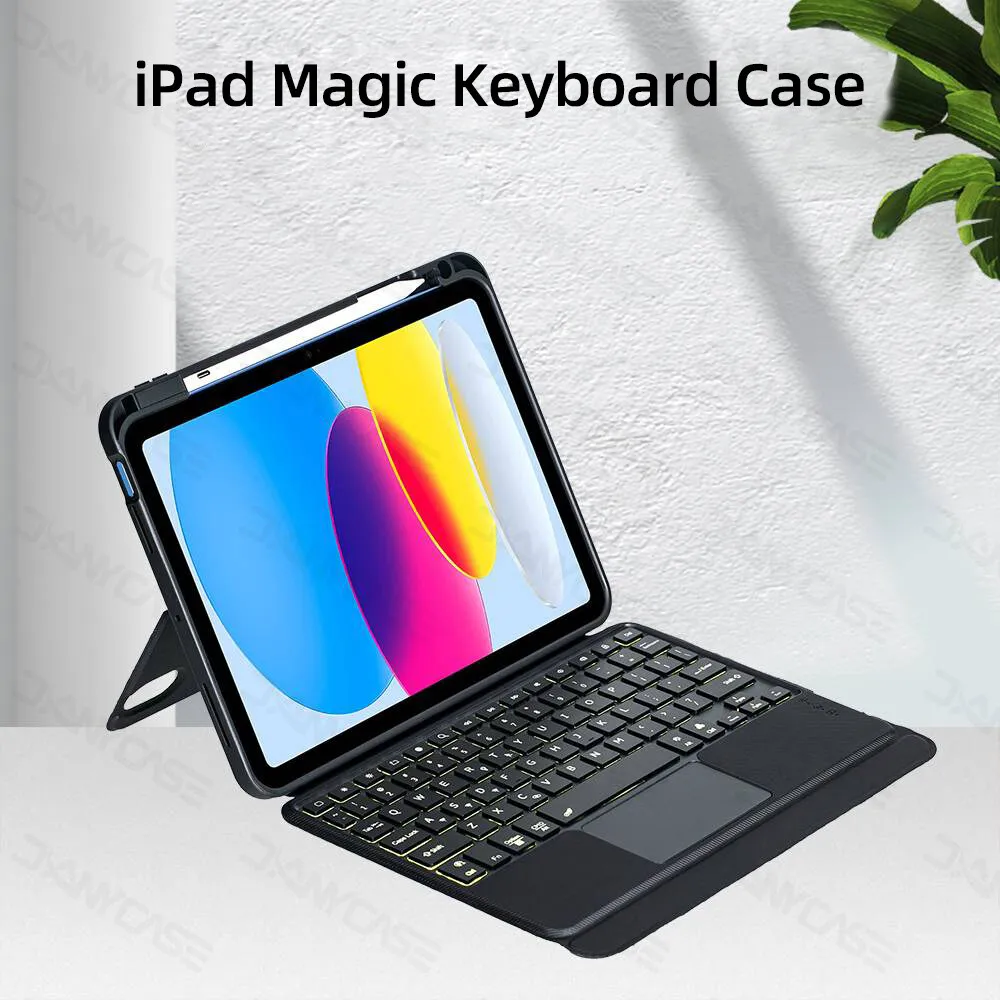 Фото Волшебная клавиатура HANSONG для iPad Air 11/13 M2 2024 Pro 11/13 M4 для Air 4/5 10,9 10th 7/8/9th 10,2 Pro 11 12,9 Mini 6, чехол для телефона №2