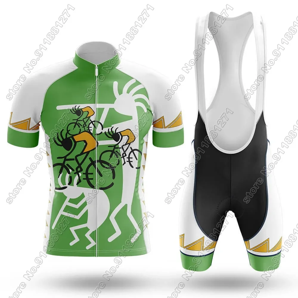 2024 Kokopelli Велоспорт Джерси комплект смешной мультфильм аниме одежда для мужчин