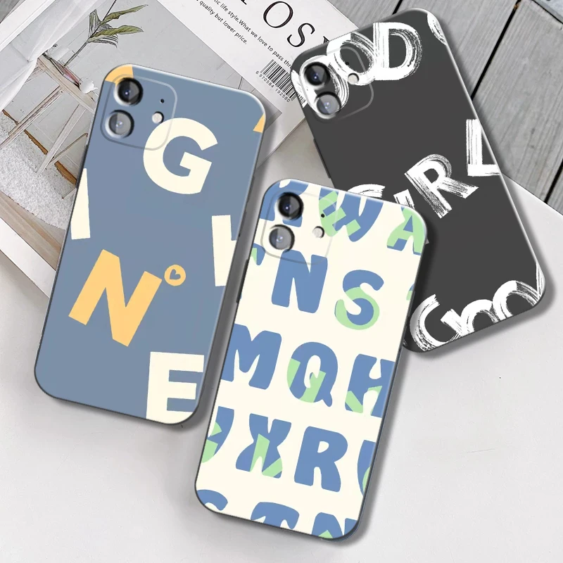 

Модный чехол для телефона с надписью для iPhone 11 Pro Max 12 Pro X XR XS 13 Max 8 7 Plus 12 Mini 6 6S SE 2020, роскошный мягкий силиконовый чехол