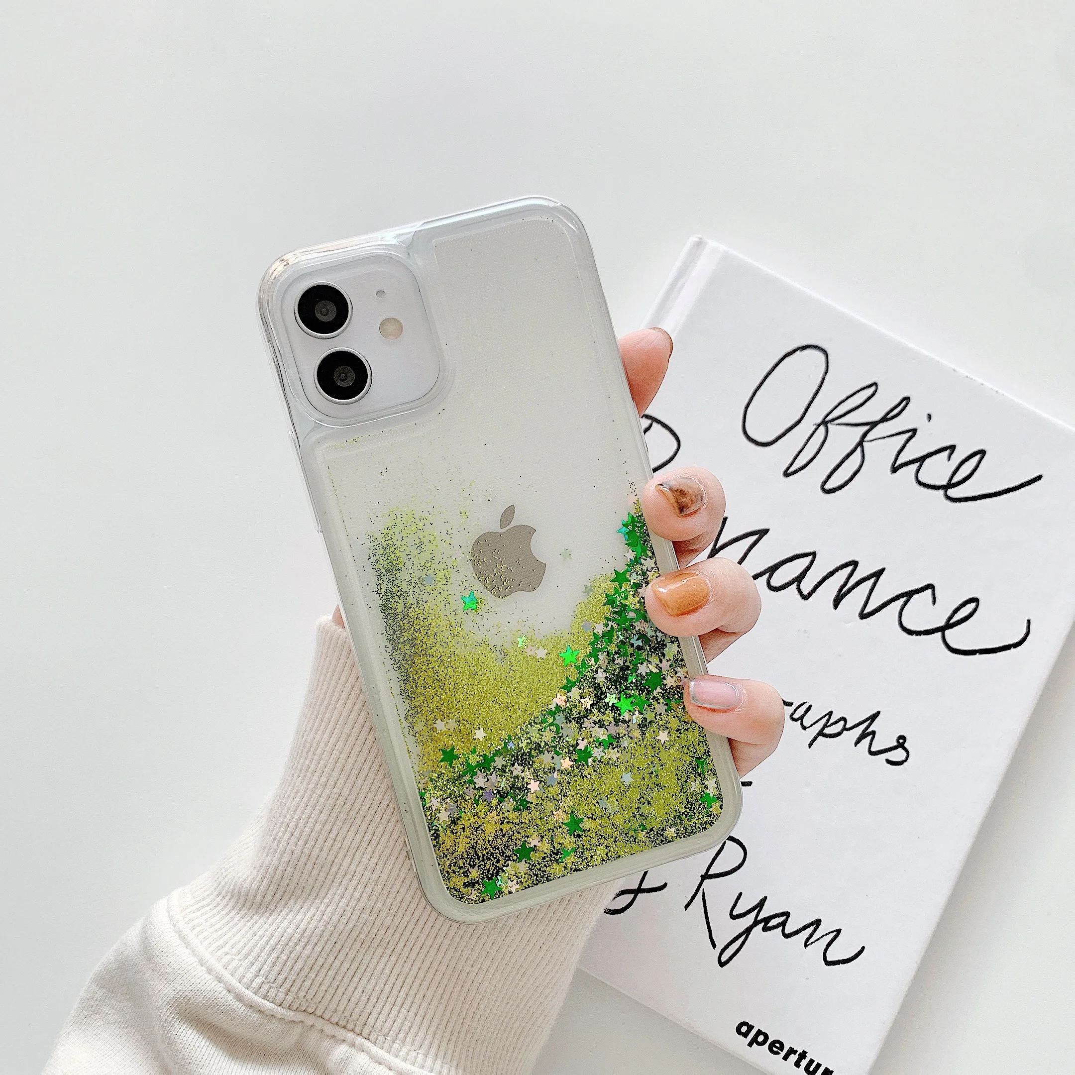 Cute Shiny Stars Shockproof Phone Cases for iPhone 14 13 12 Mini 11 Pro Max SE 2020 XS X XR 6S 7 8 Plus Glitter Quicksand Cover