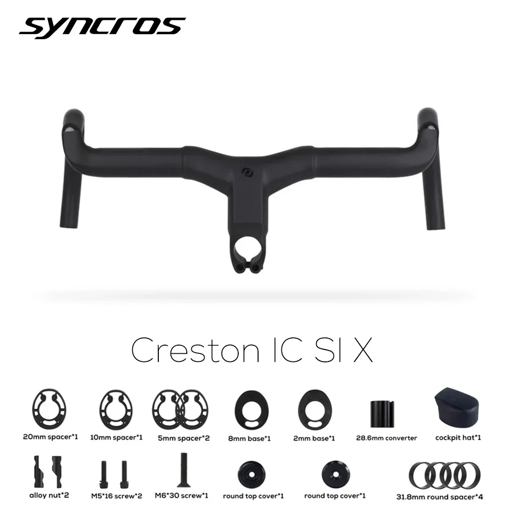Syncros Creston IC Sl x Полная внутренняя прокладка кабеля Руль шоссейного велосипеда T1000