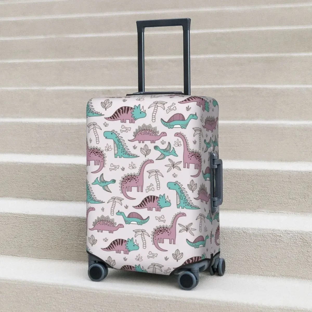 

Dinosaurs Pattern Suitcase Cover Funny Animal Cartoon Business Protection Vacation Strectch Luggage Supplies