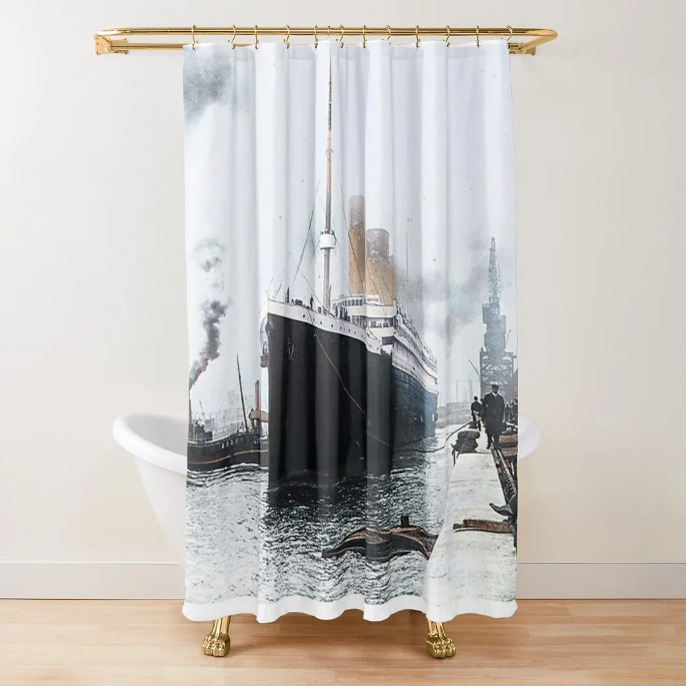

Titanic Prepares To Leave Port, 1912 Partition Gradient Bestseller Bathroom Products Shower Curtains