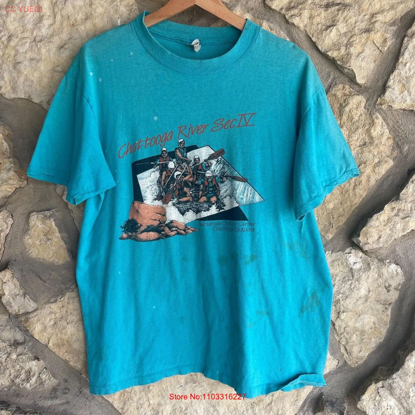 Футболка Chattooga River Rafter Sector 4 1970-х/80-х годов большой размер б/у