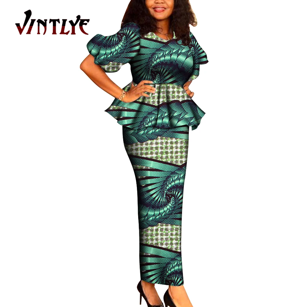 Новые африканские базиновые Роскошные драпированные топы и юбки Дашики для