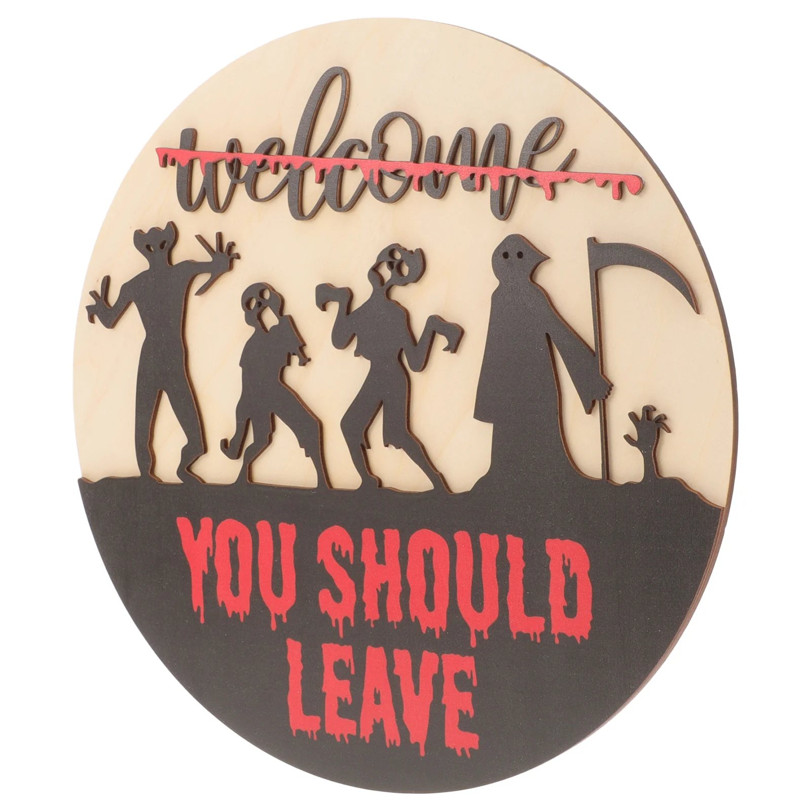 

Home Decor Housewarming Gift Ideas Halloween Front Door Sign Adorns The Wooden Decors Basswood Pendants Signs