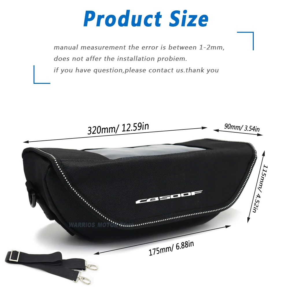 For Honda CB500X CB500F CB125F Motorcycle Handlebar bag waterproof handlebar travel navigation bag