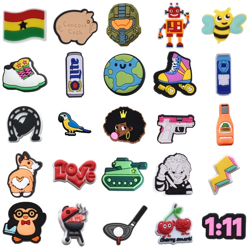 

Gifts Boy Shoe Charms Kids Packs Shoes Accessories Decorations for Crocs Girl Wholesale Bulk Women Charm Men Para Pins Set Jeans