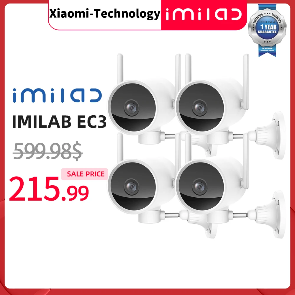 

IMILAB EC3 Video Surveillance Camera 2K HD Wifi IP Smart Mi Home Security Cam Cctv Webcam Infrared Night Vision Human Mornitor
