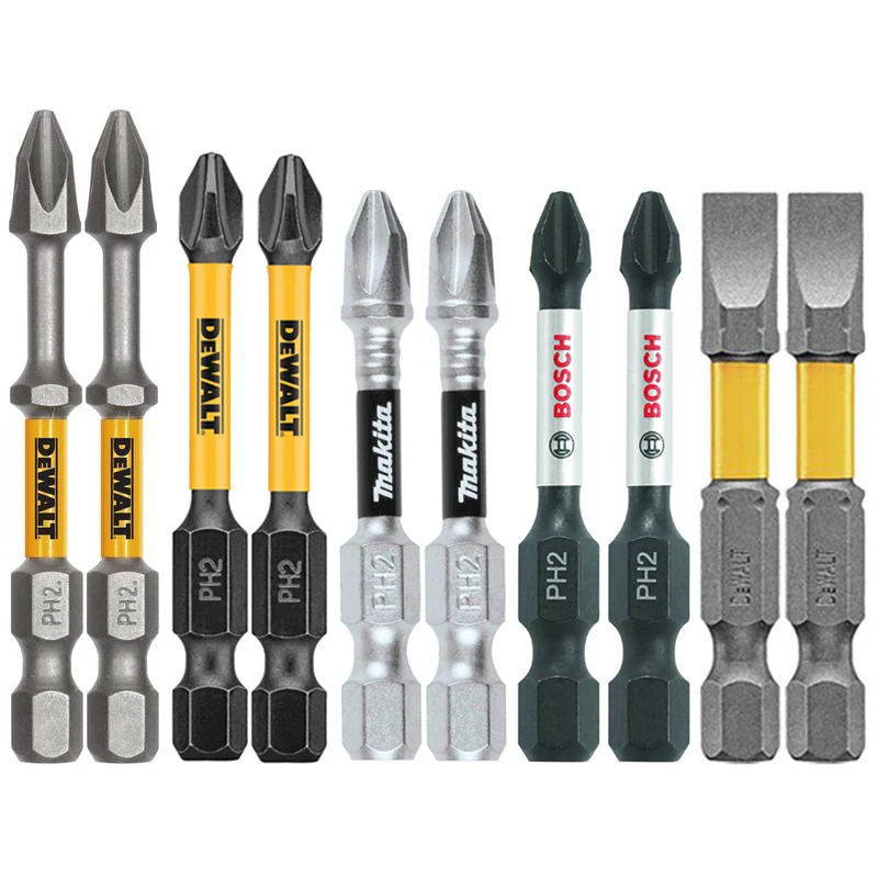 Makita Bosch DEWALT Phillips #2 ударная отвертка Нескользящая высокая твердость PH2 SL8 1/4