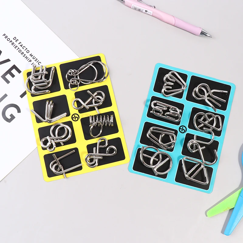 

8 шт., металлические головоломки для детей и взрослых