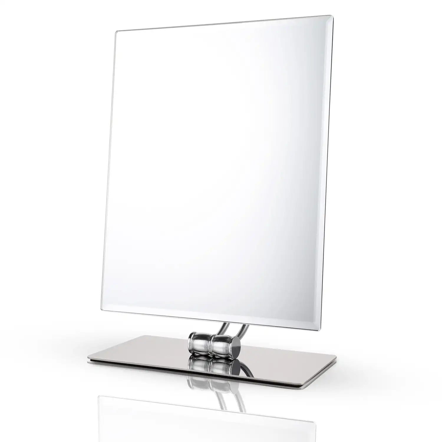 

NEW 10" Large Makeup Standing Face Mirror Non-Magnifying Rectangle Chrome