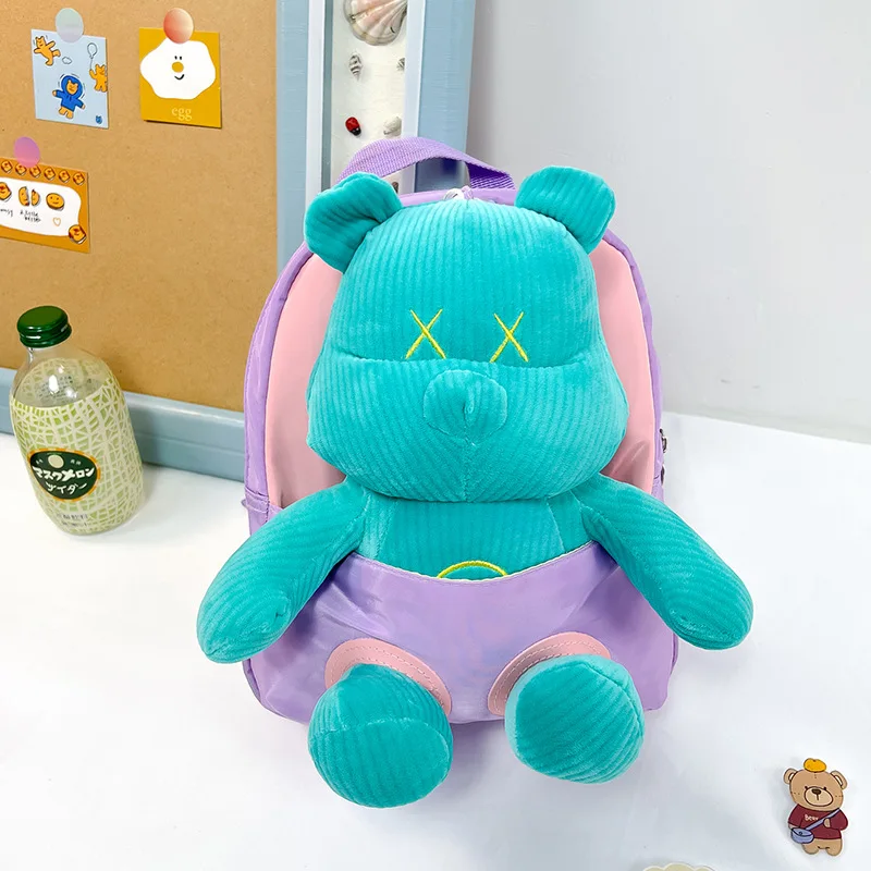 New Cartoon Bear backpacks for children Toy Patch Child backpack Cute Small kids backpack 6 Color High quality Children bag