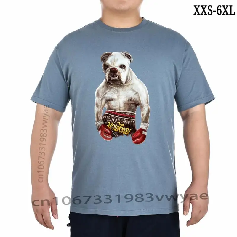 

male present English Bulldog Fighter killer dog Tshirt Printed Hombre funny print T Shirt Crewneck Men' vinatge Tee shirts