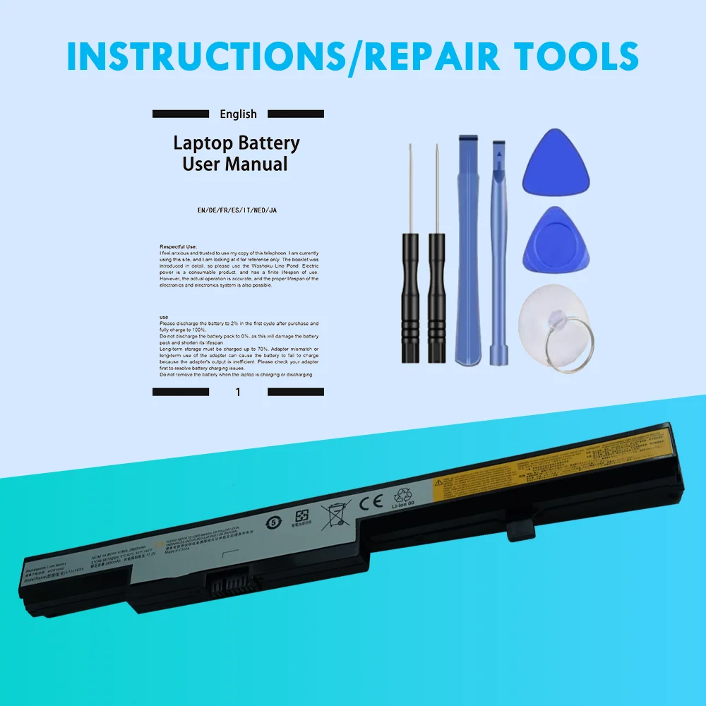 Фото L12L4E55 L12M4E55 Аккумулятор для Lenovo 40 B50 E40 E41 N40 N50 E51 B40-45 B40-70 B40-80 B50-30 B50-70 B50-80 14,8 В №5