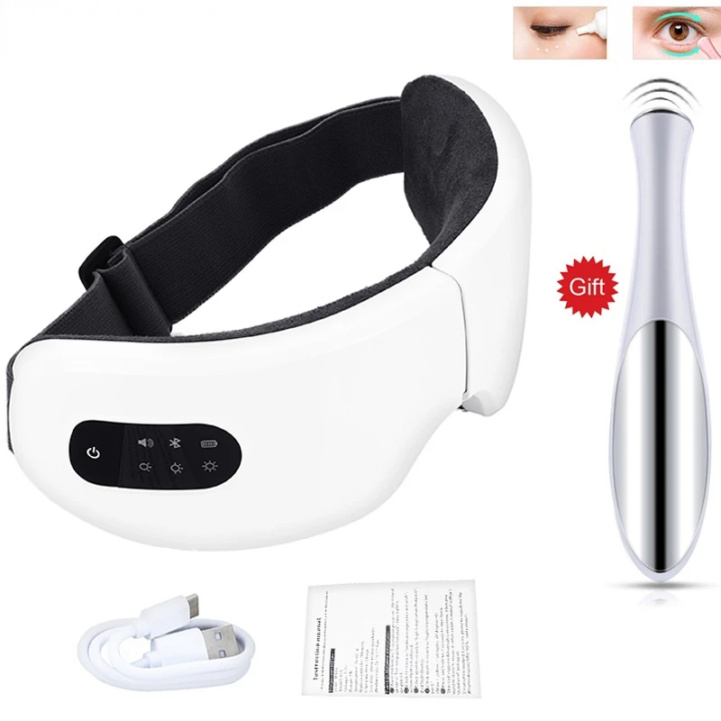 

Elétrica Inteligente Olho Massageador Anti Rugas Olhos Massagem Cuidados Dispositivo Quente Compressa Terapia Óculos Para Os New
