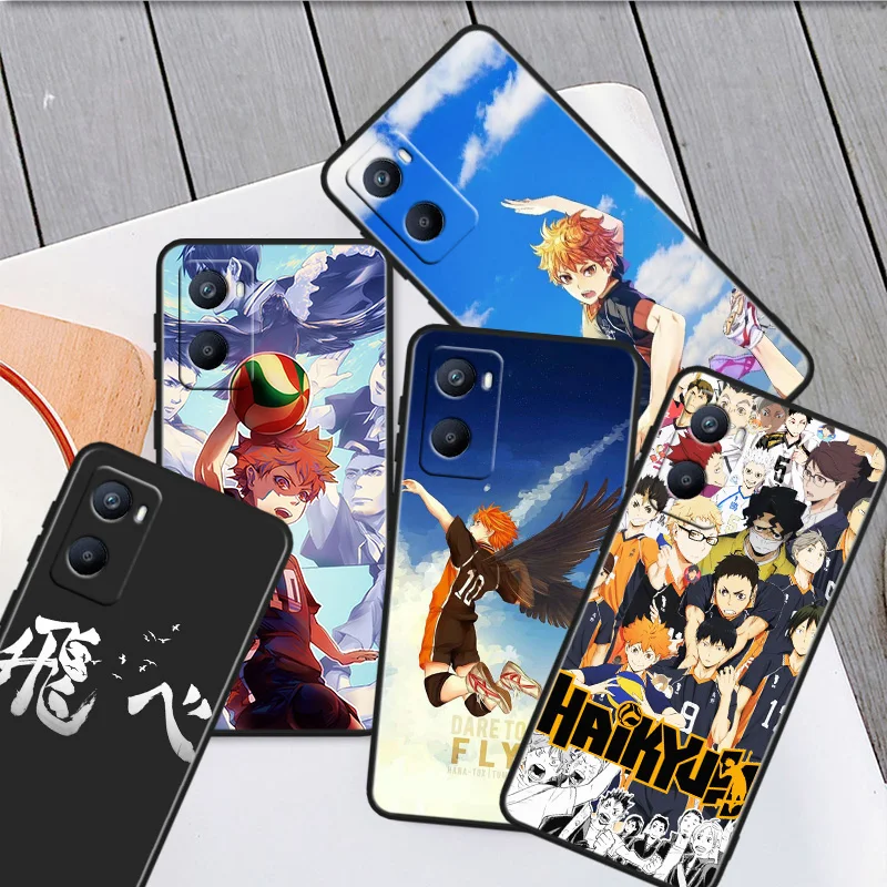 

Haikyuu Anime Phone Case For OPPO A96 AA94 A93 A77S A76 A74 A73 A72 A57S A757E AX7 A1K 2022 2020 Black Cover