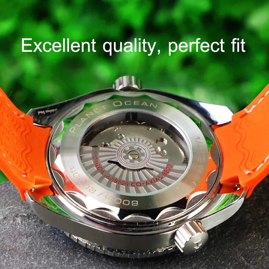 20mm 22mm Rubber Watch Band for Omega Seamaster 300m 600m Planet Ocean GMT Choronograph Aqua Terra Watch Strap Diving Bracelets