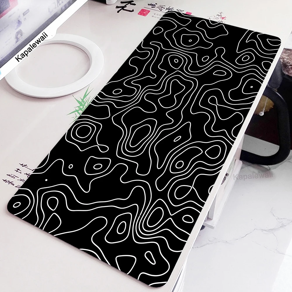 

Black And White Desk Mice Pad Computer Mouse Pad Gaming Mousepad Keyboard Pads Large Table Carpet Rubber Mouse Mat XXXL Desk Mat