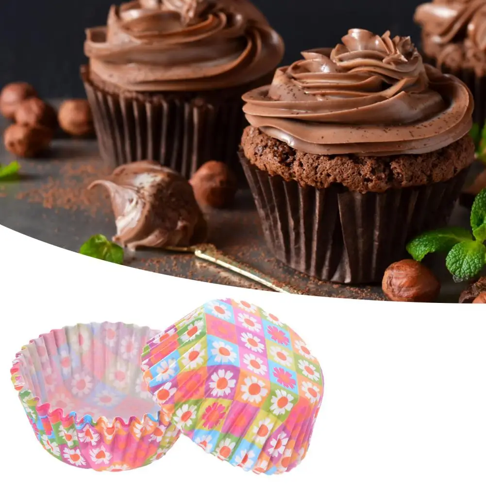 

1000Pcs/Set Muffin Cups Greaseproof Heat Resistant Lightweight Dessert Trays Baking Cup for Wedding