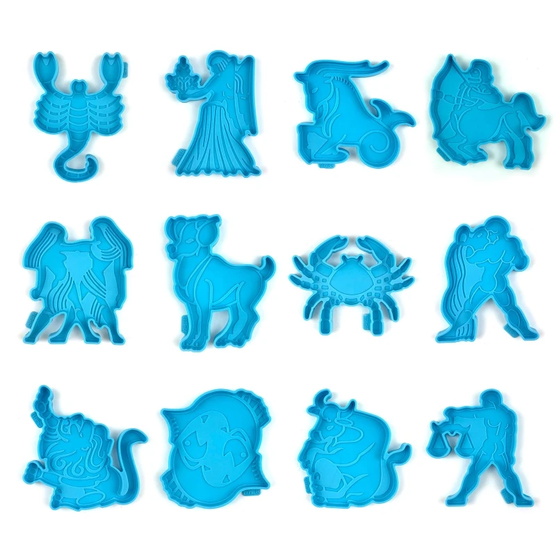 

MXME DIY подставка силиконовая форма для литья Экологически чистая форма 12 созвездий